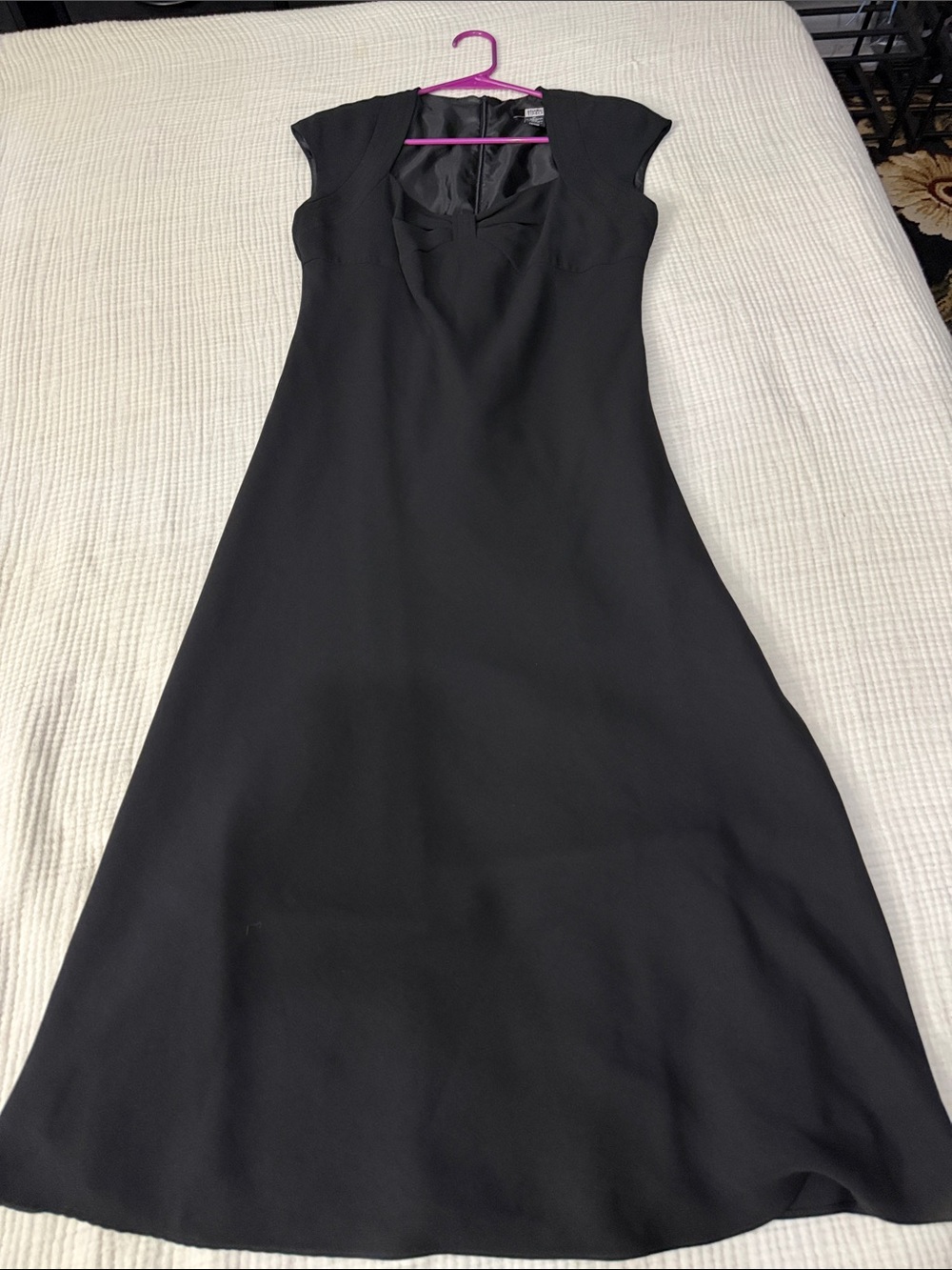Studio 1940 Black Maxi Dress with Cap Sleeves